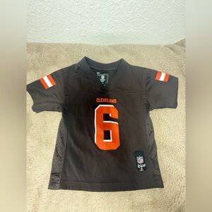 NFL Cleveland Kids Jersey Shirt in Brown and Orange - #6